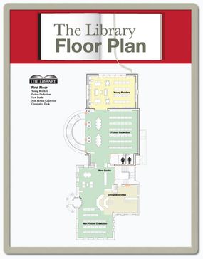 Color-coded floor plans SNAP frame floor plan sign 