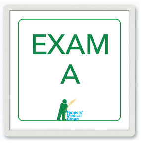 changeable wall sign for exam room